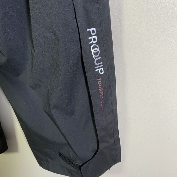 ProQuip Tourflex Pants Waterproof Golf Over Black Men's Size XL Teflon Rain - Picture 10 of 16